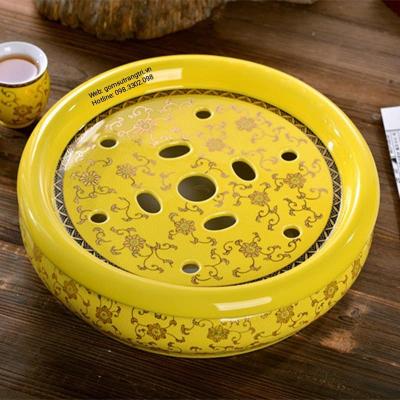 BỘ ẤM CHÉN 2 LỚP HOA DÂY